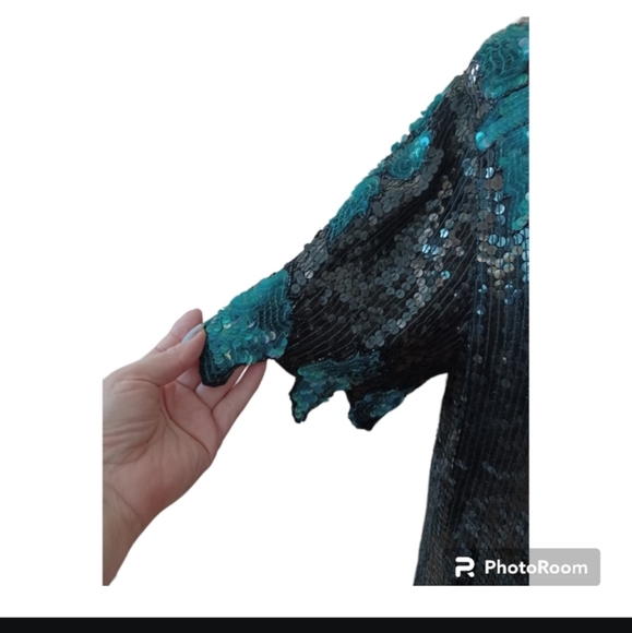 Vintage Blouse shirt top  sequin - Picture 4 of 6